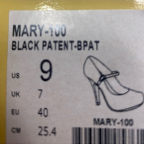 The Highest Heel black patent leather Mary Jane pumps size 9 - Picture 9 of 16